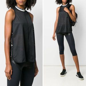 ADIDAS BY STELLA MCCARTNEY Sleeveless Black Mesh Tank Top Size Small